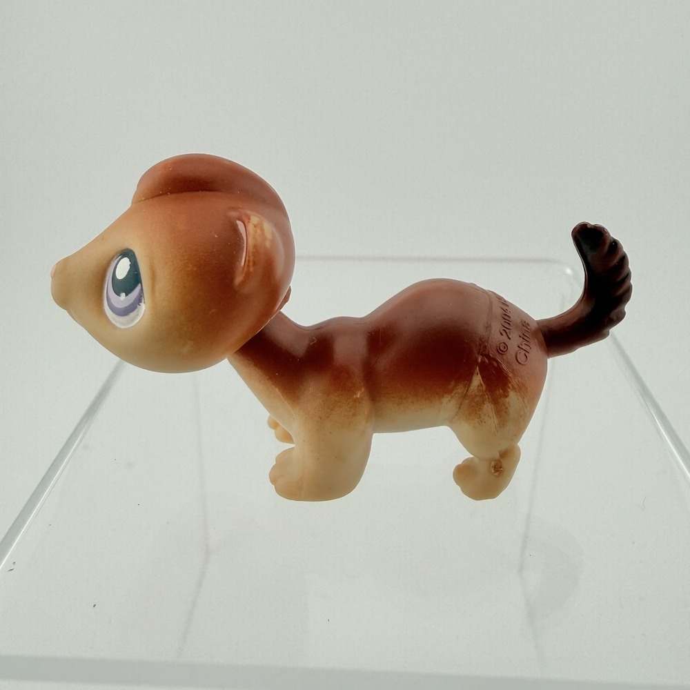 Littlest Pet Shop LPS #260 Brown Ferret Purple Eyes Hasbro 2004 Vintage - Picture 3 of 5